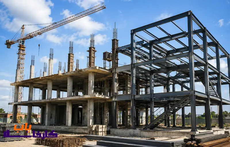 تفاوت هزینه اسکلت فلزی و بتنی